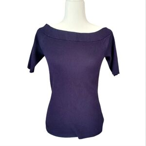 Anthropologie Purple Off-Shoulder Top